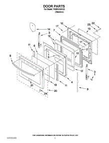 04 - Door Parts parts for Kitchenaid Range YKERS308XS2 / from AppliancePartsPros.com