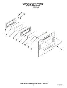 05 - Upper Door Parts parts for Kitchenaid Range KDRS505XSS02 / from AppliancePartsPros.com