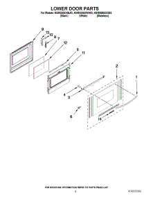 06 - Lower Door Parts parts for Kitchenaid Range KGRS505XBL03 / from AppliancePartsPros.com