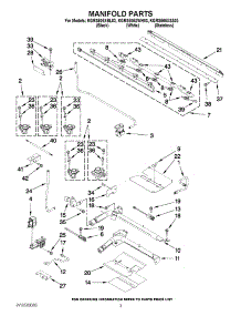03 - Manifold Parts parts for Kitchenaid Range KGRS505XSS03 / from AppliancePartsPros.com