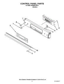 09 - Control Panel Parts parts for Kitchenaid Range KDRS807XSP01 / from AppliancePartsPros.com