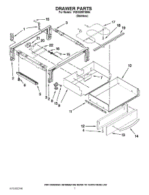 04 - Drawer Parts parts for Kitchenaid Range YKDSS907SS04 / from AppliancePartsPros.com