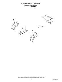 05 - Top Venting Parts parts for Kitchenaid Range YKDRS807SS04 / from AppliancePartsPros.com