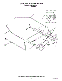 07 - Cooktop Burner Parts parts for Kitchenaid Range YKDRS807SS04 / from AppliancePartsPros.com