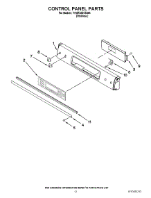 09 - Control Panel Parts parts for Kitchenaid Range YKDRS807SS04 / from AppliancePartsPros.com