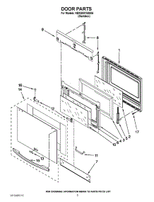 03 - Door Parts parts for Kitchenaid Oven KERS807SSS05 / from AppliancePartsPros.com