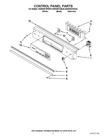 05 - Control Panel Parts parts for Kitchenaid Oven KERS807SBL04 / from AppliancePartsPros.com