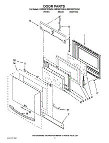03 - Door Parts parts for Kitchenaid Oven KERS807SWW04 / from AppliancePartsPros.com