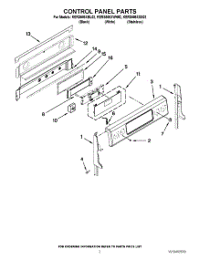 02 - Control Panel Parts parts for Kitchenaid Range KERS505XWH02 / from AppliancePartsPros.com