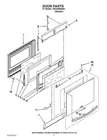 03 - Door Parts parts for Kitchenaid Range YKESS908SS04 / from AppliancePartsPros.com