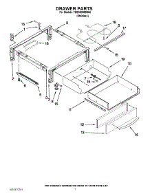 04 - Drawer Parts parts for Kitchenaid Range YKESS908SS04 / from AppliancePartsPros.com