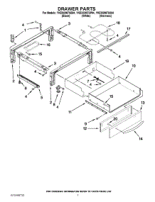 04 - Drawer Parts parts for Kitchenaid Range YKESS907SS04 / from AppliancePartsPros.com