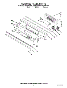 05 - Control Panel Parts parts for Kitchenaid Range YKESS907SB04 / from AppliancePartsPros.com