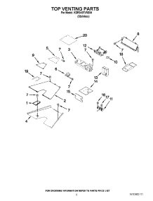 05 - Top Venting Parts parts for Kitchenaid Range KDRS407VSS04 / from AppliancePartsPros.com