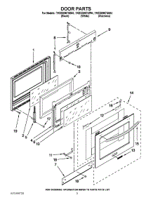 03 - Door Parts parts for Kitchenaid Range YKESS907SP04 / from AppliancePartsPros.com