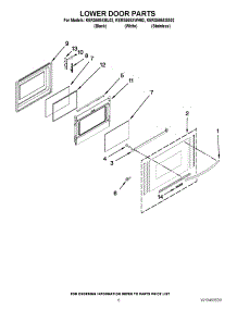 05 - Lower Door Parts parts for Kitchenaid Range KERS505XBL02 / from AppliancePartsPros.com