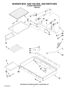 02 - Burner Box, Gas Valves, And Switches parts for Kitchenaid Range KDRS463VSS03 / from AppliancePartsPros.com