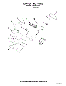04 - Top Venting Parts parts for Kitchenaid Range KDRS463VSS03 / from AppliancePartsPros.com