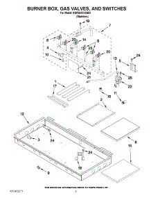 02 - Burner Box, Gas Valves, And Switches parts for Kitchenaid Range KDRS483VSS03 / from AppliancePartsPros.com