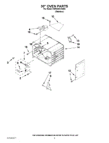 03 - 30`` Oven Parts parts for Kitchenaid Range KDRS483VSS03 / from AppliancePartsPros.com
