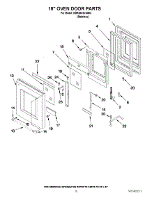 08 - 18`` Oven Door Parts parts for Kitchenaid Range KDRS483VSS03 / from AppliancePartsPros.com