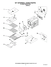 10 - 18`` Internal Oven Parts parts for Kitchenaid Range KDRS483VSS03 / from AppliancePartsPros.com