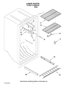 02 - Liner Parts parts for Whirlpool Freezer EV160NZTQ02 / from AppliancePartsPros.com