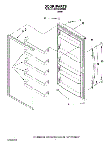 04 - Door Parts parts for Whirlpool Freezer EV160NZTQ02 / from AppliancePartsPros.com