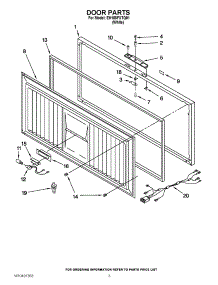 02 - Door Parts parts for Whirlpool Freezer EH185FXTQ01 / from AppliancePartsPros.com