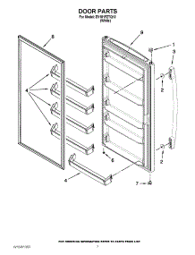04 - Door Parts parts for Whirlpool Freezer EV181FZTQ10 / from AppliancePartsPros.com