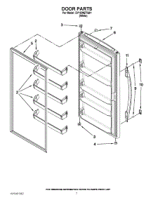 04 - Door Parts parts for Whirlpool Freezer EV160NZTQ01 / from AppliancePartsPros.com