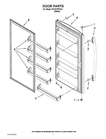 04 - Door Parts parts for Whirlpool Freezer EV181FZTQ11 / from AppliancePartsPros.com
