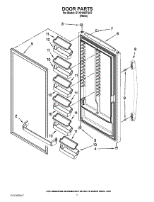 04 - Door Parts parts for Whirlpool Freezer EV181NZTQ02 / from AppliancePartsPros.com