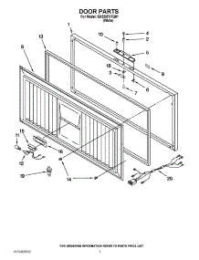 02 - Door Parts parts for Whirlpool Freezer EH225FXTQ01 / from AppliancePartsPros.com