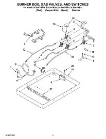 02 - Burner Box, Gas Valves, And Switches parts for Whirlpool Cooktop SCS3017RS04 / from AppliancePartsPros.com