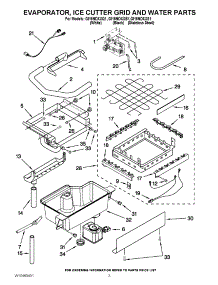 02 - Evaporator, Ice Cutter Grid And Water Parts parts for Whirlpool Ice Machine GI15NDXXS1 / from AppliancePartsPros.com