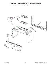 06 - Cabinet And Installation Parts parts for Whirlpool Microwave WMH75520AS0 / from AppliancePartsPros.com