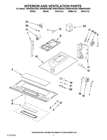 03 - Interior And Ventilation Parts parts for Whirlpool Microwave WMH53520AW0 / from AppliancePartsPros.com