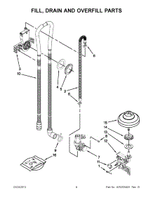 04 - Fill, Drain And Overfill Parts parts for Whirlpool Dishwasher WDL785SAAM1 / from AppliancePartsPros.com