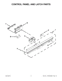 02 - Control Panel And Latch Parts parts for Whirlpool Dishwasher BLB14DRANA0 / from AppliancePartsPros.com