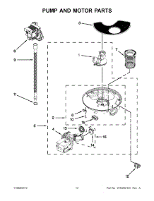 06 - Pump And Motor Parts parts for Whirlpool Dishwasher WDF310PLAB2 / from AppliancePartsPros.com