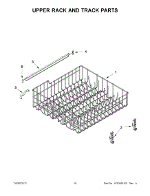 09 - Upper Rack And Track Parts parts for Whirlpool Dishwasher WDF310PLAB2 / from AppliancePartsPros.com