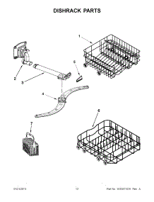 06 - Dishrack Parts parts for Whirlpool Dishwasher WDF518SAAW0 / from AppliancePartsPros.com