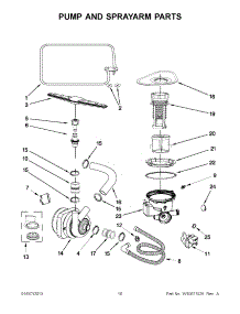 05 - Pump And Sprayarm Parts parts for Whirlpool Dishwasher WDF550SAAB0 / from AppliancePartsPros.com