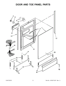 03 - Door And Toe Panel Parts parts for Whirlpool Dishwasher WDF550SAAW0 / from AppliancePartsPros.com