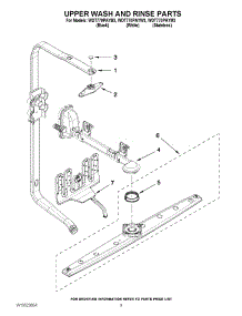 07 - Upper Wash And Rinse Parts parts for Whirlpool Dishwasher WDT770PAYM3 / from AppliancePartsPros.com