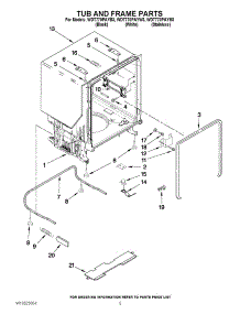 05 - Tub And Frame Parts parts for Whirlpool Dishwasher WDT770PAYB3 / from AppliancePartsPros.com