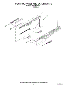 02 - Control Panel And Latch Parts parts for Whirlpool Dishwasher 7WDT950SAYM1 / from AppliancePartsPros.com