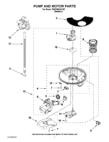 06 - Pump And Motor Parts parts for Whirlpool Dishwasher 7WDT950SAYM1 / from AppliancePartsPros.com