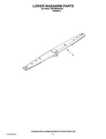 11 - Lower Washarm Parts parts for Whirlpool Dishwasher 7WDT950SAYM1 / from AppliancePartsPros.com